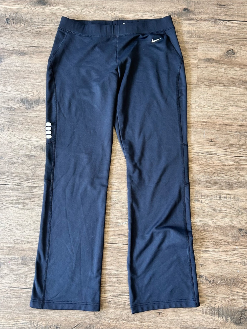 Nike|Black Dri-FIT Fleece-Lined Athletic Leggings with Small Logo sz M